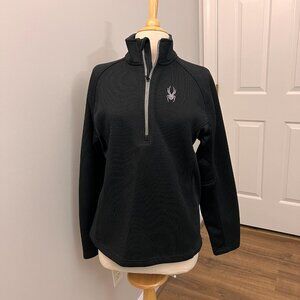 Spyder Outbound Half Zip Mid Weight Core Sweater Men's Black Sz M